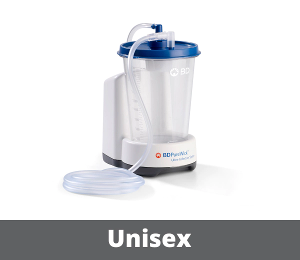 Individual components of the PureWick&trade; Urine Collection System